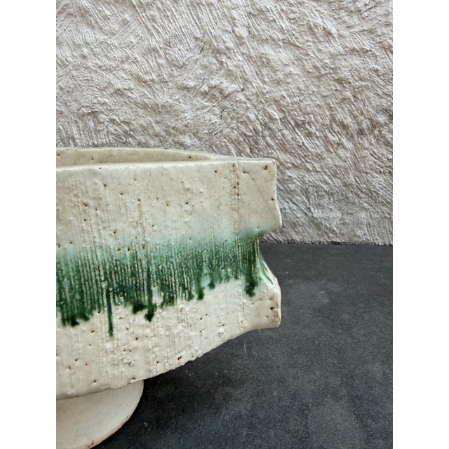 1960s Bitossi Style Planter Footed White Glaze Mid Century Modern For Sale - Image 5 of 7