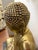 Ceramic Gold Tone Sitting Buda Statue on Wood Base For Sale - Image 10 of 11