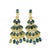 Bochic “Capri” Vintage London Topaz & White Topaz Earrings Set In 18K Gold & Silver From the “Capri” collection Natural...