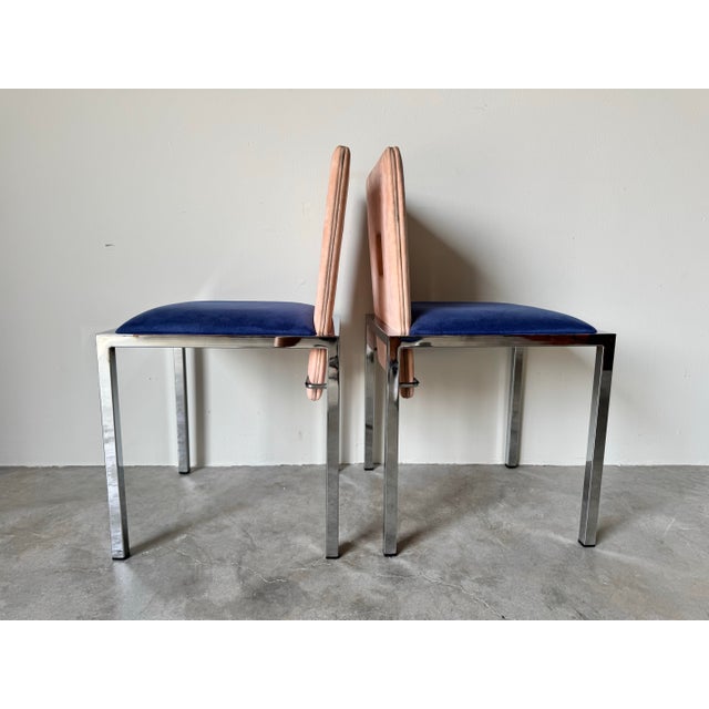 1980s 1980s Italian Postmodern Saporiti Accent Chairs – A Pair For Sale - Image 5 of 12