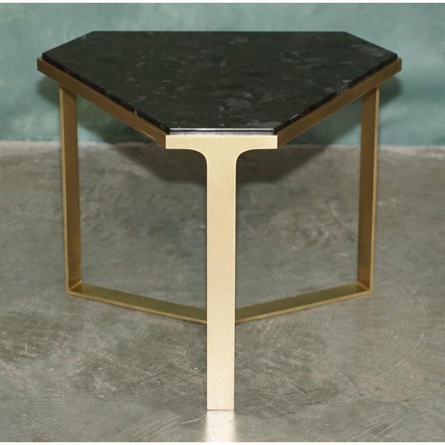 Forma Nero DG-68200 Kravet Tables in Marquina Stone and Satin Brass from Donghia, Set of 6 For Sale - Image 16 of 18