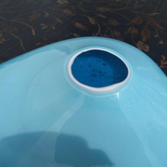 Murano Sommerso Biomorphic Shaped Bowl Centerpiece For Sale In Houston - Image 6 of 7
