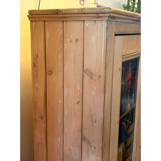 Antique 19th Century English Scrubbed Pine Cupboard For Sale - Image 4 of 12