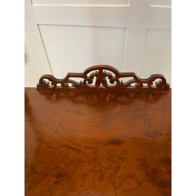 Antique Victorian Burr Walnut Whatnot Shelf For Sale - Image 10 of 13