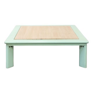 Vintage Square Coffee Table, 1980s For Sale
