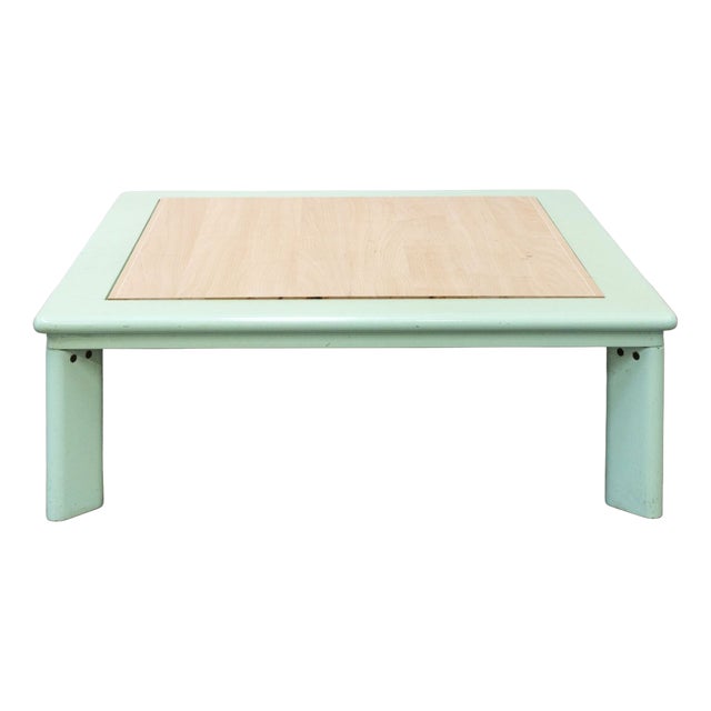 Vintage Square Coffee Table, 1980s For Sale