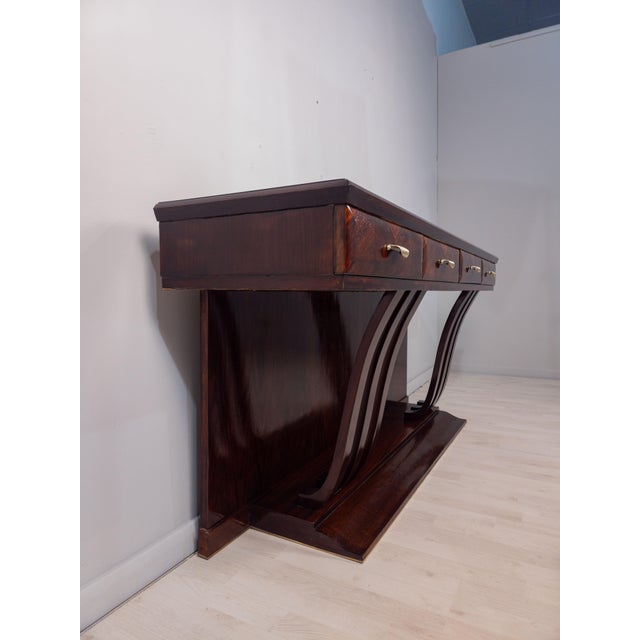 Mid-Century Italian Console attributed to Osvaldo Borsani, 1940s For Sale - Image 11 of 18