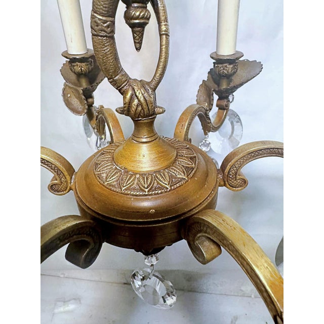 1920s 1920s Classic Brass Spanish Style Chandelier For Sale - Image 5 of 11