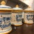 Ivory Italian Hand Painted Ceramic Canister - Set of 5 For Sale - Image 8 of 11