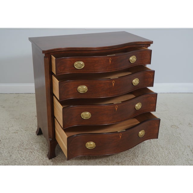Traditional Baker Colonial Williamsburg Inlaid Mahogany Virginia Chest For Sale - Image 3 of 18