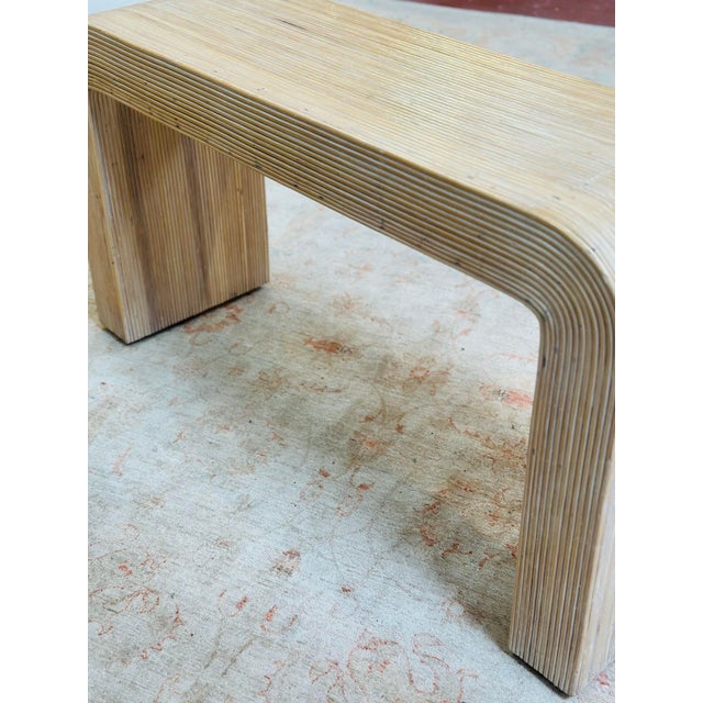 Vintage Pencil Reed Console Table For Sale In Charleston - Image 6 of 11