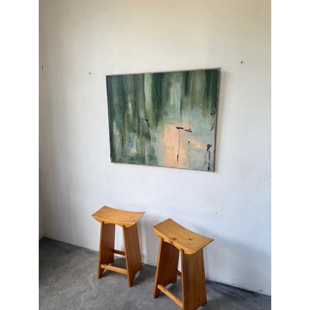 JF Caron, Abstract Water Lilies, 20th Century, Painting on Canvas For Sale - Image 9 of 18