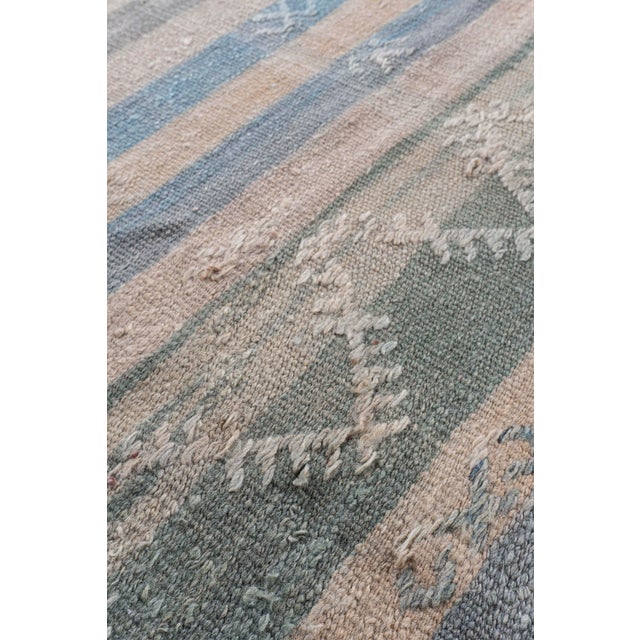 Contemporary Vintage Circa 1940 Tan Turkish Kilim Flatweave Rug 6ft 6in X 10ft 11in For Sale - Image 3 of 14