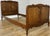 Vintage Louis XVI French Oak Single Bed Frame with Carved Headboard For Sale - Image 4 of 11