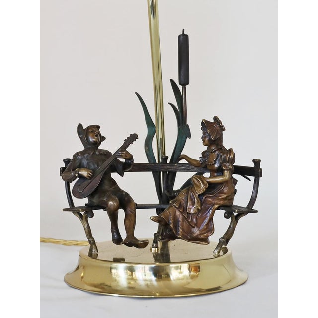 19th Century Art Nouveau Brone Figure Lamp, 1890s For Sale - Image 5 of 16