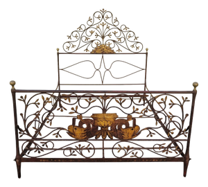 Genoese Bed in Painted Iron, 1800s