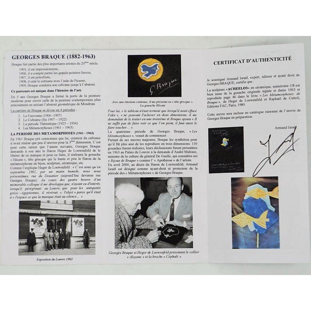 Stone Late 20th Century Georges Braque, Acheelos (Rare Limited Edition of 8 Ceramic Sculpture) For Sale - Image 7 of 7