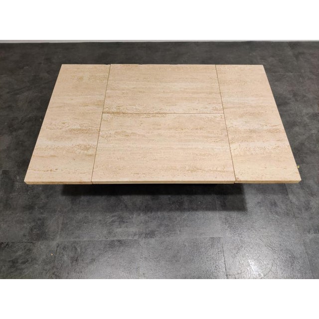 Ivory Vintage Travertine Hidden Bar Coffee Table, 1970s For Sale - Image 8 of 10