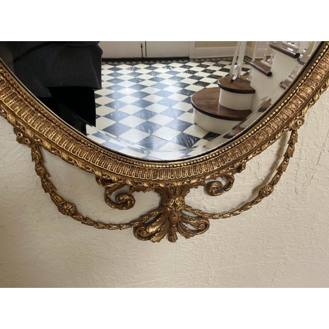 Friedman Brothers Large French Oval Friedman Brothers Mirror For Sale - Image 4 of 6