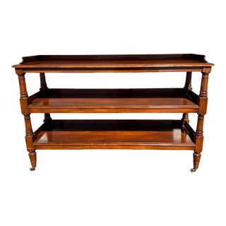Late 20th Century Vintage Three-Tier Etagere Baker Milling Road English Regency Style Buffet Trolley For Sale