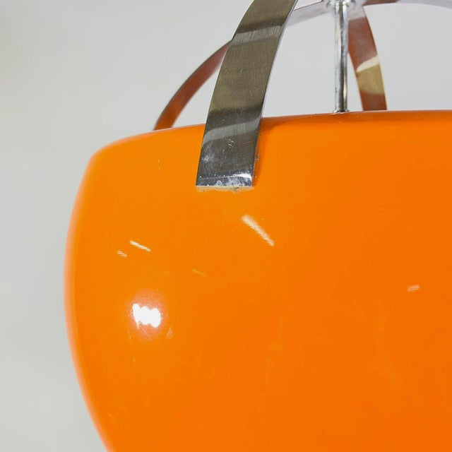 Space Age FHD00480-1 Spherical Orange Chandelier with Chrome Accents, 1970s For Sale - Image 18 of 18