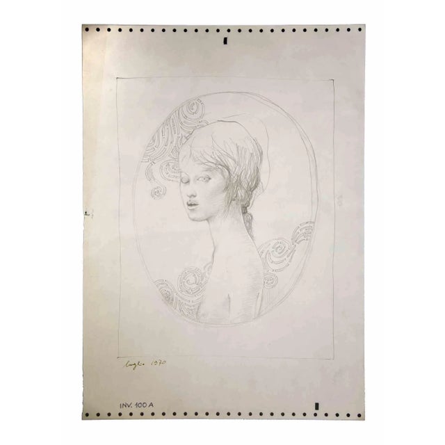 Female Portrait is an original artwork realized in the 1970s by the Italian Contemporary artist Leo Guida (1992 - 2017)....