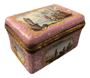 Antique English South Staffordshire or Battersea Enamel Snuff Box