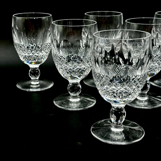 Waterford Crystal Colleen Short Stemmed Wine Glass Goblets, 1960s, Set of 6 For Sale - Image 4 of 13