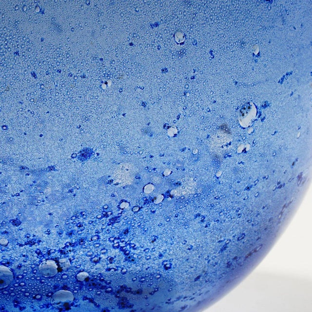 Blue Efeso Vase by Ercole Barovier for Barovier & Toso, 1964 For Sale - Image 11 of 12