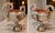 Ornate vintage Italian porcelain pedestal compote or centerpiece bowl featuring elaborate hand-painted decoration,...