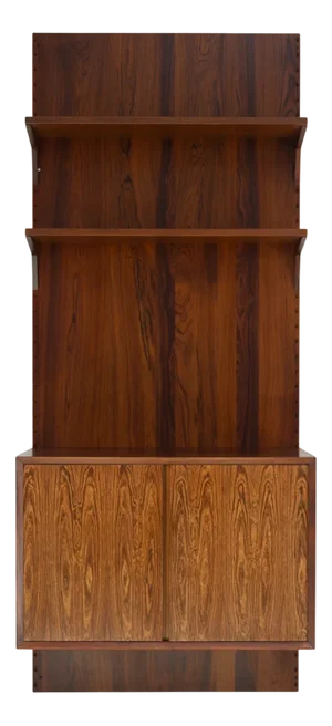 Danish Modern 1-Bay Walnut Modular Wall Unit by Poul Cadovius for Cado, 1960s