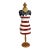 1980s Vintage Americana Patriotic Flag Paper Mache Dress Form Mannequin Centerpiece Holiday Accent - 4th of July For Sale