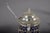 Antique Silver-Mounted Cobalt Blue Glass Condiment Set, 1900, Set of 7 For Sale - Image 11 of 18