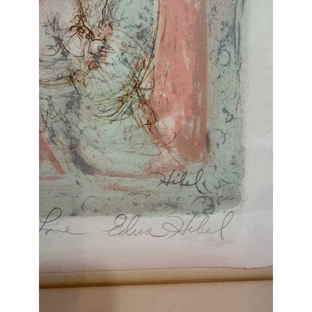 American Signed Edna Hibel Limited Edition Mother & Child Print, Montecarlo Inscribed 1979 For Sale - Image 3 of 13