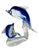 1970s Art Glass Sculpture of Two Dolphins in Murano Style For Sale - Image 4 of 13