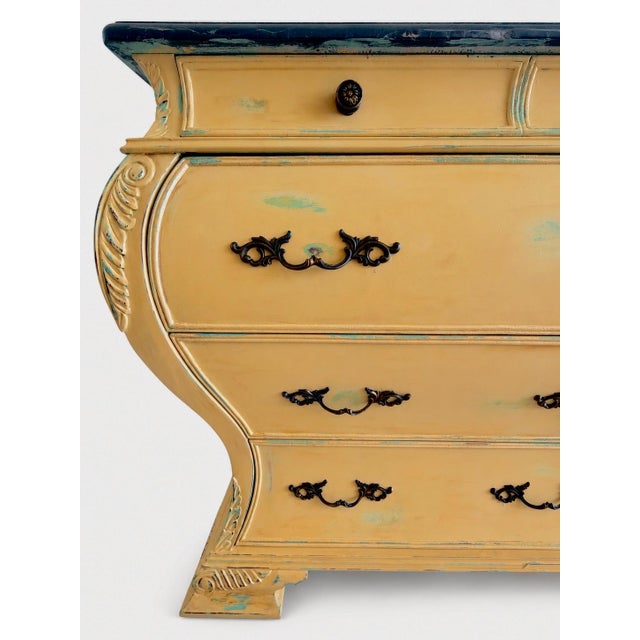 Wood Couture French Provincial Marble Top Bombe Dresser — Maison Martine For Sale - Image 7 of 10