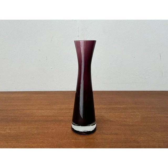 Mid-Century German Diabolo Glass Vase, 1960s, in Very Good conditions. Designed 1960 to 1969