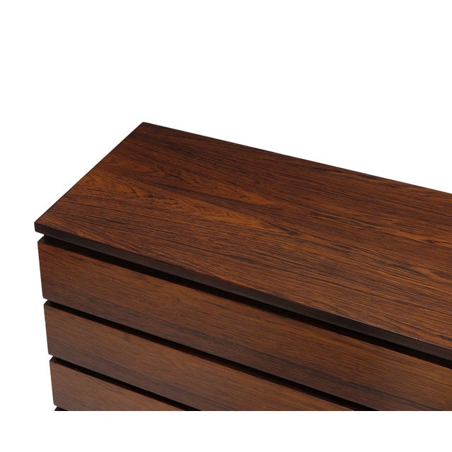 Restored Brazilian Rosewood Dresser by Kai Kristiansen, Danish Modern, 1958, Attributed For Sale - Image 4 of 10
