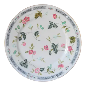 1980s Andra Sadek Vintage Floral Chinoiserie, Hollywood Regency Porcelain Cake/Serving Plate