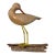 Vintage Wood Carved Sandpiper Bird Signed For Sale