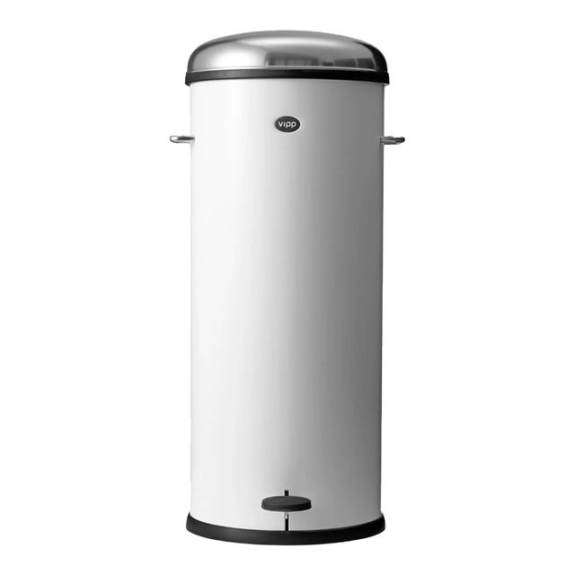 Vintage Vipp 17 White Designer Bin - Danish Design / MoMA Collection For Sale