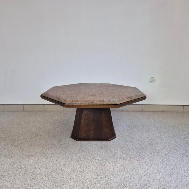 Vintage Octagonal Coffee Table with Stone Top, Germany, 1960s For Sale - Image 9 of 9