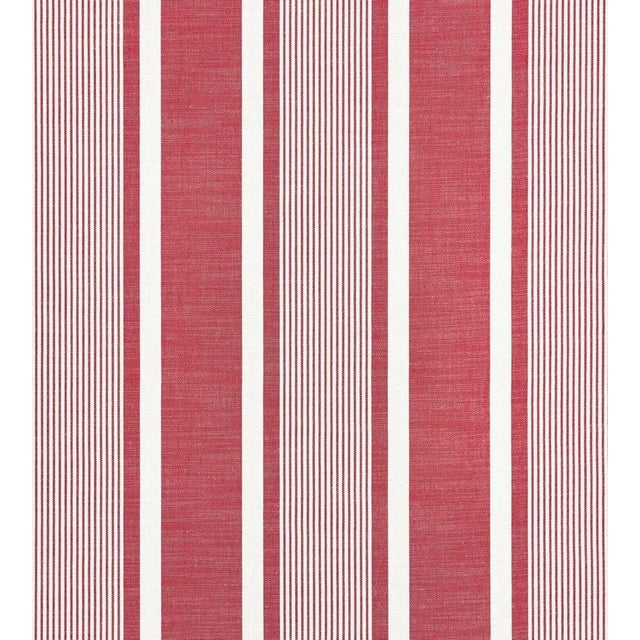 Traditional The House of Scalamandré Wellfleet Stripe Fabric, Berry For Sale - Image 3 of 3