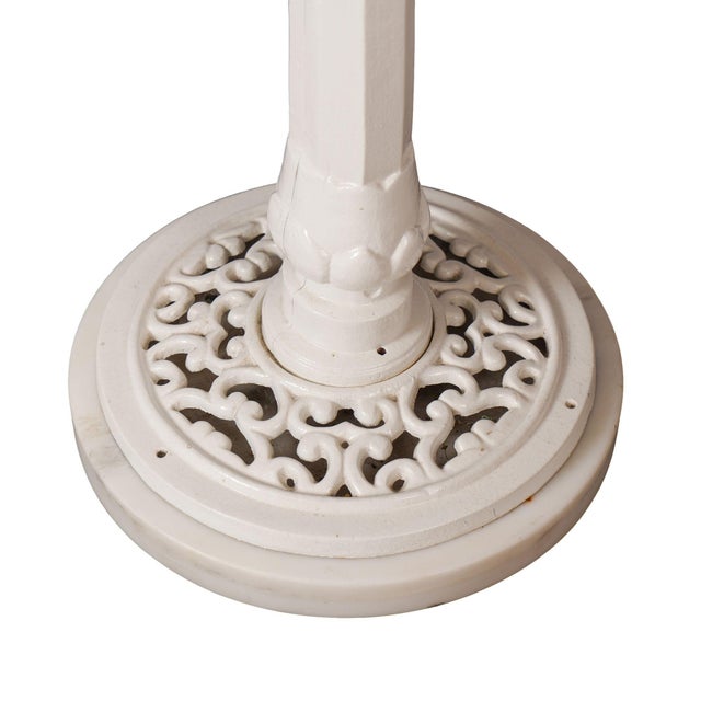 Early 20th Century Indian Inlaid Marble Top Pedestal Table, C. 1900 For Sale - Image 5 of 5