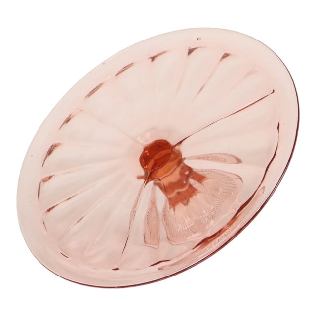 Pink Art Deco Pink Cake Platter, 1930s For Sale - Image 8 of 14
