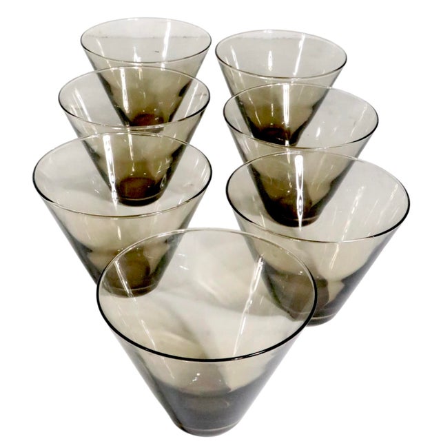Set of Seven Mid Century Glasses Made in Scandinavia C 1950/60's For Sale In New York - Image 6 of 13