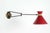 Paint 1960s Red Articulated Sconce by Rene Mathieu For Sale - Image 7 of 9