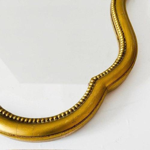 Glass Mid-Century Modern Baroque Mirror, 1950s For Sale - Image 7 of 8