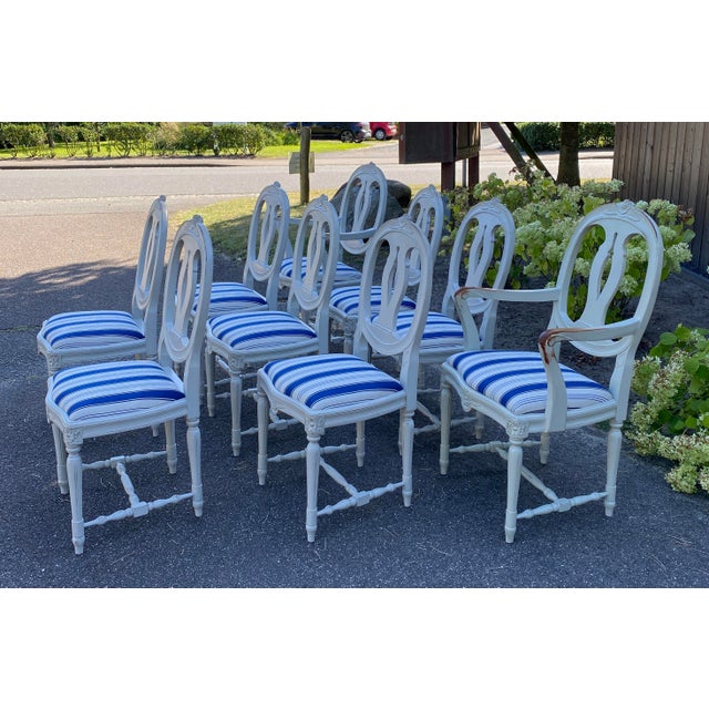 Gustavian Chair Set, 1890s, Set of 10 For Sale - Image 9 of 9