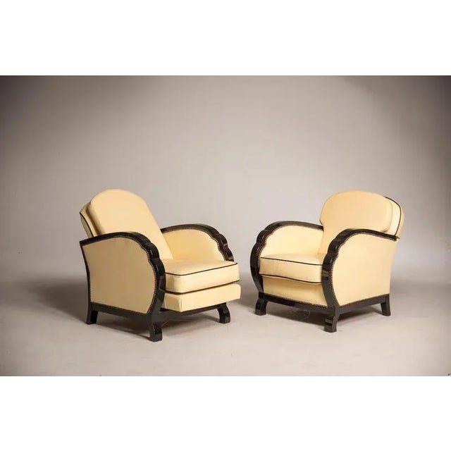 French Art Deco Style Armchairs, 1940s, Set of 2 For Sale - Image 6 of 16